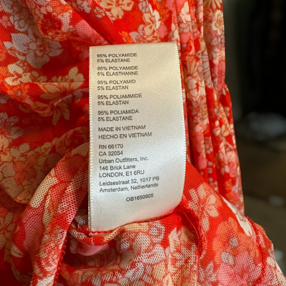 Free People Up for Anything Blouse in Cherry Combo Small - Picture 9 of 11